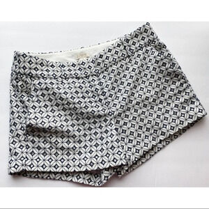 J. Crew • Geo Eyelet Navy White Shorts